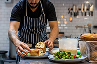 Artful plating with seasonal ingredients.